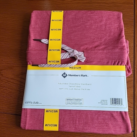 Ladies' M Rose Heather Pink Favorite Tank Dress Soft Member's Mark Drawstring - Picture 5 of 7